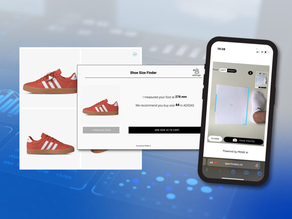 Shoe Size Finder website and mobile AI tool